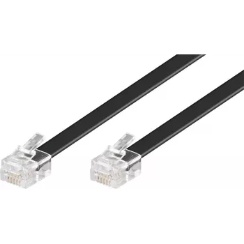 Wentronic Goobay RJ12 modularkabel, 6P6C hane-hane, 15 m, svart 50324