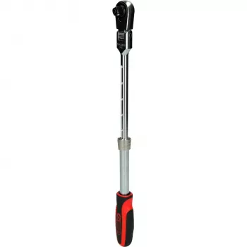 KS Tools 3/8 inch SlimPOWER teleskopspärr med ledhuvud, 72 tänder, snabbkoppling, 280-430 mm 914.3820