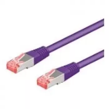 Wentronic 95608 CAT6a-150 patchkabel, RJ45 kontakt till kontakt, 1,5 m, violett