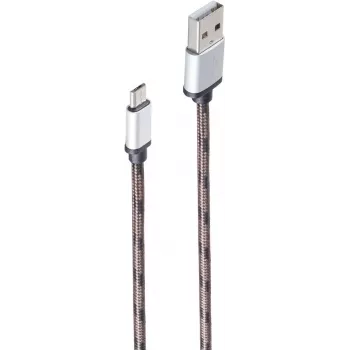shiverpeaks BS14-50079 USB 2.0-kabel, USB-A till Micro-USB B, 0,9 m, brun