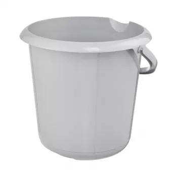 keeeper mika eco rund rengöringshink, 10 liter, stengrå, 100% återvunnen plast, ergonomiskt handtag 1171015000000