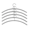 KERKMANN klädhängare i stål, aluminium silver, 10 mm tjock, 460 mm lång, böjd, 5 st (6219)