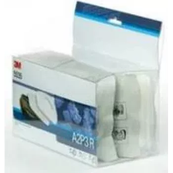 3M filterpåfyllningspack 5535 för andningsskyddshalvmask-set (5535), P2 R partikelfilter, 2 filter och 2 hållare