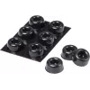 3M SJ 5009 MPBB självhäftande runda stötdämpare, svarta, 22,3 mm diameter x 10,1 mm höjd, 6 st