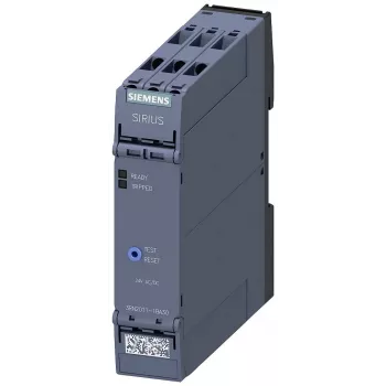Siemens SIRIUS 3RN2 termistor-motorskyddsrelä 3RN2011-1BA30, 24 V AC/DC, 1 NO + 1 NC, skruvklämmor, DIN-skena