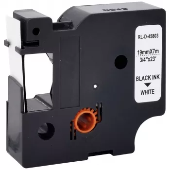 Renkforce RF-LT-D45803 kompatibel DYMO D1 märkbandskassett, 19 mm, vit/svart, 7 m RF-6027838
