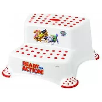 keeeper kids Igor Paw Patrol 2-stegs pall, vit med tryck, 120 kg belastning, halksäker 1003210013700