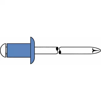 GESIPA blindnit stål/stål 4x8mm flatrundskalle klämområde 2,5-4,5mm (6310443)