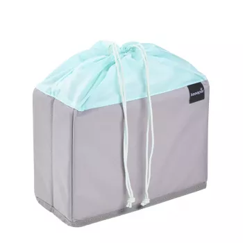 keeeper nea frukt- och grönsakspåse, 9 liter, grå/aquamarine, dragsko, hopfällbar, livsmedelsgodkänd, 1 st 1229562400000