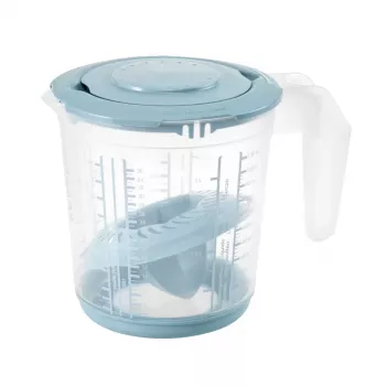 keeeper Matteo måttbägarset, 3 delar, PP, Nordic Grey/transparent, integrerade skalor för vätskor, socker, mjöl 3004568015500