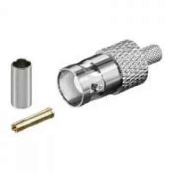 Wentronic Goobay BNC-krimpkoppling för RG 58/U-kabel med guldstift 11357