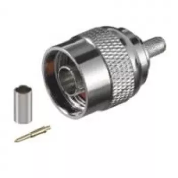 Wentronic Goobay N-typ krimpkontakt för RG58-kabel, 5,2 mm, guldstift, 50 ohm 11361