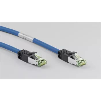 Wentronic 45657 Cat8.1 S/FTP nätverkskabel, RJ45, 0,25 m, blå