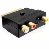 Wentronic Goobay SCART-adapter, SCART-kontakt till 3 RCA-uttag + 4-polig Mini-DIN-uttag, svart 50499