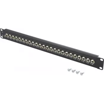 Renkforce RF-4541184 19 tums 1U rackmonterad BNC-patchpanel, 16 portar, svart