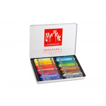 CARAN D'ACHE Neocolor I vaxkritor, 40-set, runda, blandade färger, pappershylsa 7000.340