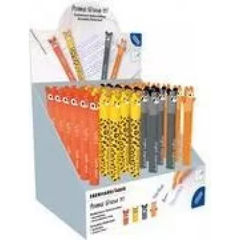 Faber-Castell Eberhard Faber Animal Erase It! gelpennedisplay, 0,7 mm, blå, raderbar, påfyllningsbar, 36 pennor 560174