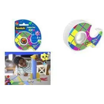 3M Scotch Kids Tape, 19 mm x 15 m, osynlig matt tejp, handavrullare, 1 rulle 7100410261