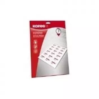 Kores universella etiketter 52,5 x 29,7 mm vit 25 ark kantlös (1000 etiketter) L5229.25