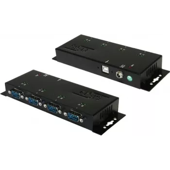 EXSYS EX-1334HMV-2 4-portars USB 2.0 till RS-232 seriell adapter med metallhölje