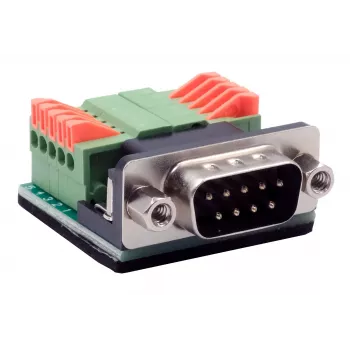 EXSYS EX-49000 seriell adapterkabel D-SUB 9-polig hane till 10-polig skruvplint, 30 cm