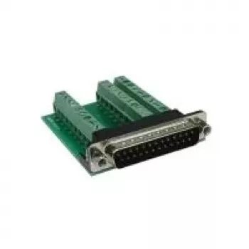 EXSYS EX-49025 D-SUB 25-polig kontakt till 27-polig skruvplint adapter, grön/silver