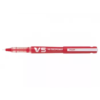 PILOT V5 Hi-Tecpoint Begreen kulspetspenna, rött bläck, 0,3 mm linje, påfyllningsbar, rött skaft 442797