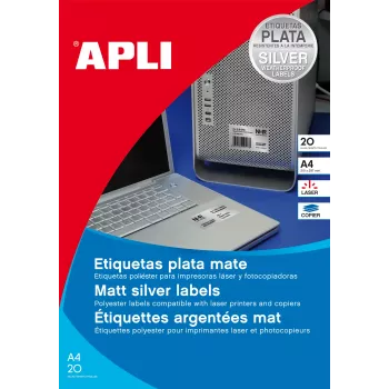 AGIPA väderbeständiga polyesterfolieetiketter 105 x 148 mm vit (1 ark) 1227