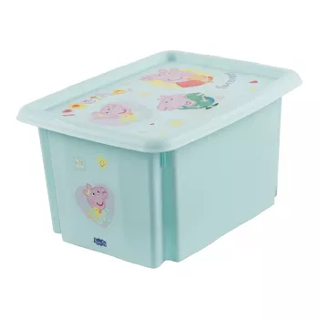 keeeper förvaringslåda karolina Peppa Pig, 15 liter stapelbar/nästbar låda med lock, PP, aquamarin, 1 st 1223662433600