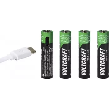 VOLTCRAFT Micro (AAA) Li-Ion-batteri 500 mAh 1,5 V 4-pack (VC-17275565)