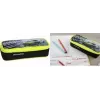 FABER-CASTELL EBERHARD FABER Race Car pennfodral, svart/neongul polyester, stort huvudfack, dragkedjefack 577575
