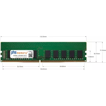 PHS-memory 16GB DDR4 ECC UDIMM 3200MHz PC4-25600E arbetsminne för Asus RS100-E11-PI2 (SP556102)