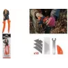 Bradas V-SERIES trädgårdssax multifunktion med utbytbart städblad, orange, 1 st (KT-V1)