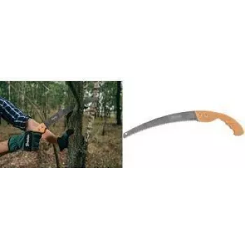 Bradas V-SERIES Garden Saw with 300 mm SK5 Hardened Steel Blade and Wooden Handle KT-V1401/1