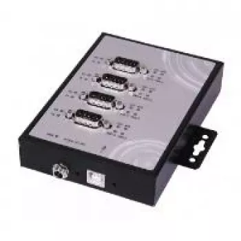 EXSYS EX-1344HMV industriell 4-portars USB 2.0-hubb, metall, DIN-sken-/väggmontering, 7-24V DC, ESD- & överspänningsskydd