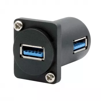 EXSYS EX-49154 D-typ adapter USB-A-hona till hona 90°, USB 3.2 Gen 1