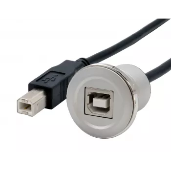 EXSYS EX-49182 USB 2.0 inbyggnadsadapterkabel, USB B-hona till USB B-hane, 30 cm, metallhölje