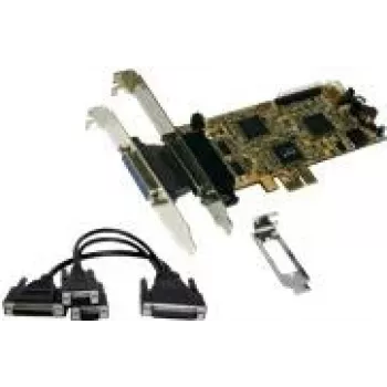 EXSYS EX-44344 2S/2P PCI-Express multi-I/O-kort med octopus-kabel, RS232 & IEEE1284