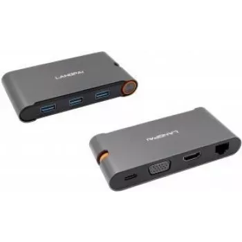 EXSYS EX-1220HM USB 3.2 Gen 1 metallhubb med 7-i-1-portar för bärbar dator, MateBook och MacBook