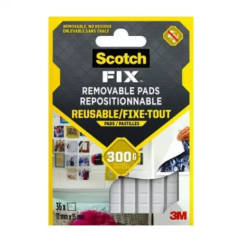 3M Scotch-Fix monteringsrutor 11 mm x 15 mm vit 64-pack 7100263372