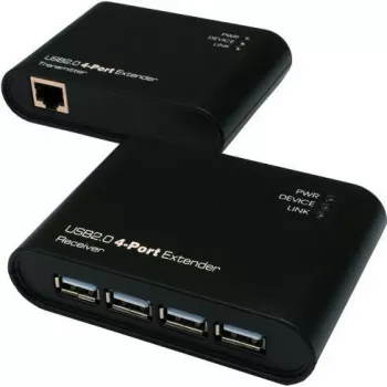 EXSYS EX-1445 Gigabit Ethernet Extender Kit över 2-tråd, 500 m, svart