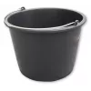 Bradas KTW20 bygghink 20 L PVC svart rund med metallbygelhandtag och volymskala
