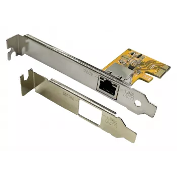 EXSYS EX-6071C PCI Express Gigabit Ethernet-kort, 1x RJ45, Realtek, low profile-fäste medföljer