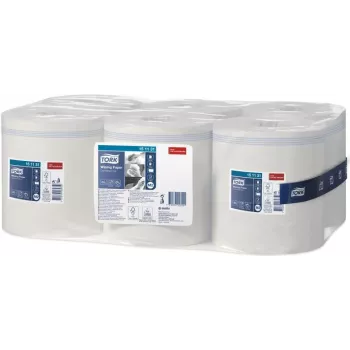 Tork torkduk 151131, 1-lagers, vit, 21,5 cm x 275 m, 6 rullar/pack