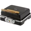 DOMO DO9281W Inky Black belgisk våffeljärn, 1600 W, non-stick, justerbar termostat, Cool-Touch-handtag, vertikal förvaring