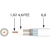 Televes SK6Fplus koaxialkabel 100 m vit trippelskärmad 75 ohm