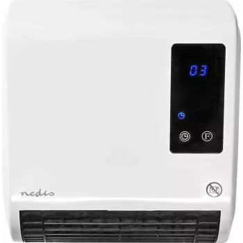 Nedis HTBA20WT keramisk värmefläkt 1500 W vit/grå för upp till 20 m²