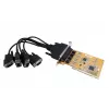 EXSYS 4-portars RS-232 PCI seriellt kort med FTDI-krets (EX-41084)