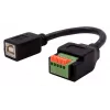 EXSYS EX-49130 USB 2.0-adapter USB-B hona till 5-pin terminalblock med tryckknapp, 15 cm