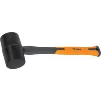 Bradas gummihammare 450 g antracit/orange 340 mm glasfiberskaft halksäkert TPR-handtag DIY-HF6045